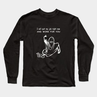 Alcoholic Skeleton Ghost Long Sleeve T-Shirt